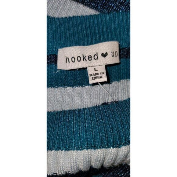 Hooked Up Long Sleeve Striped Pullover Sweater - Picture 2 of 10
